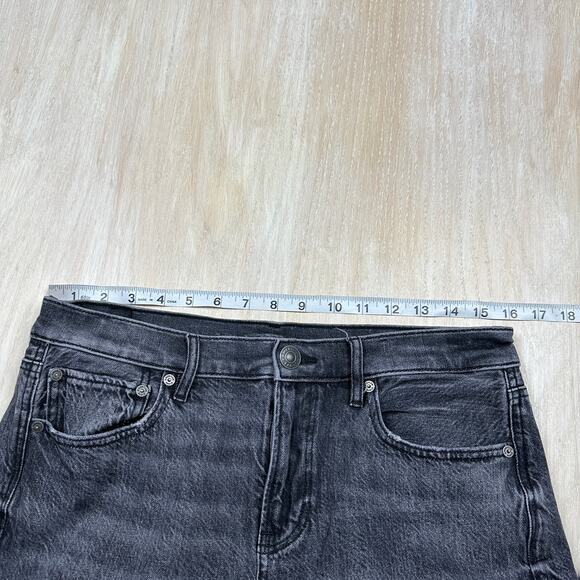 American Eagle Black 90s Bootcut High Rise Casual Everyday Denim Jeans 10 SHORT - Picture 9 of 16